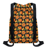 Vintage Pumpkin Pattern Print Drawstring Backpack