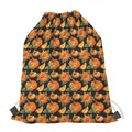 Vintage Pumpkin Pattern Print Drawstring Bag