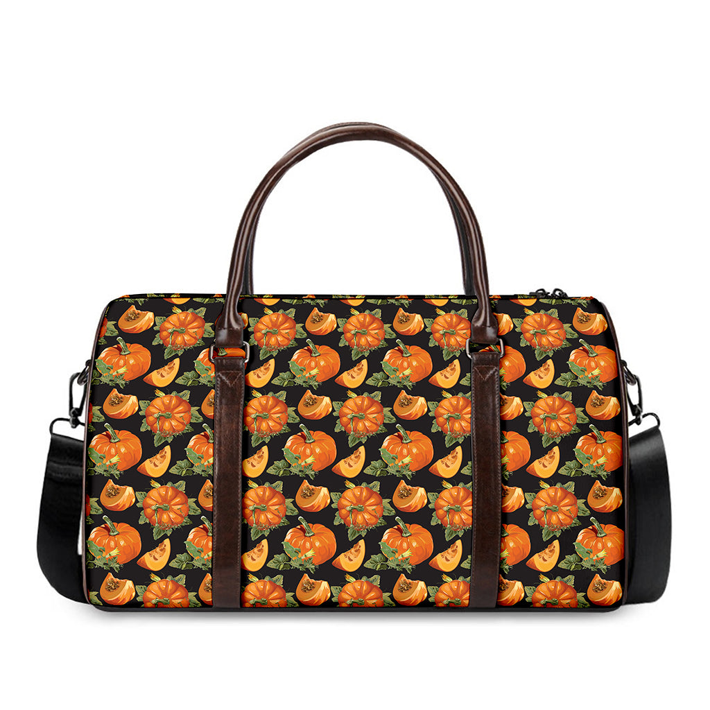 Vintage Pumpkin Pattern Print Duffle Bag