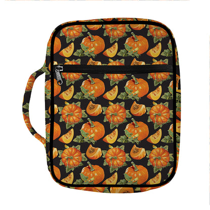 Vintage Pumpkin Pattern Print Front Pocket Bible Bag