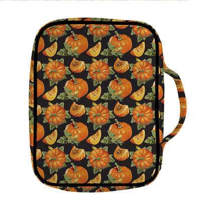 Vintage Pumpkin Pattern Print Front Pocket Bible Bag