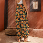 Vintage Pumpkin Pattern Print Harem Pants