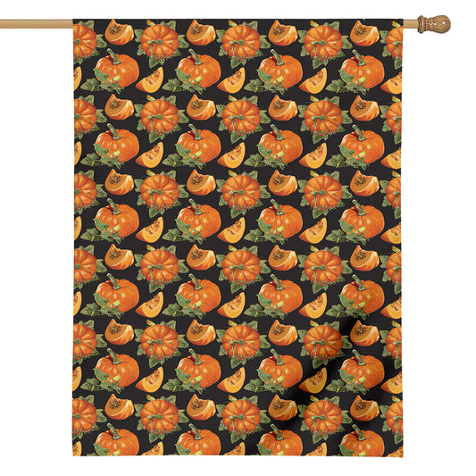 Vintage Pumpkin Pattern Print House Flag