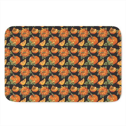 Vintage Pumpkin Pattern Print Indoor Door Mat