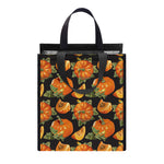 Vintage Pumpkin Pattern Print Insulated Lunch Tote