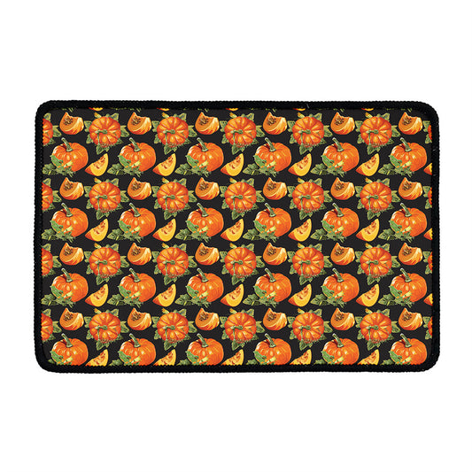 Vintage Pumpkin Pattern Print Kitchen Mat