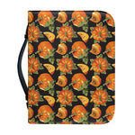 Vintage Pumpkin Pattern Print Leather Bible Cover