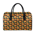 Vintage Pumpkin Pattern Print Leather Duffel Bag