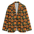 Vintage Pumpkin Pattern Print Men's Blazer