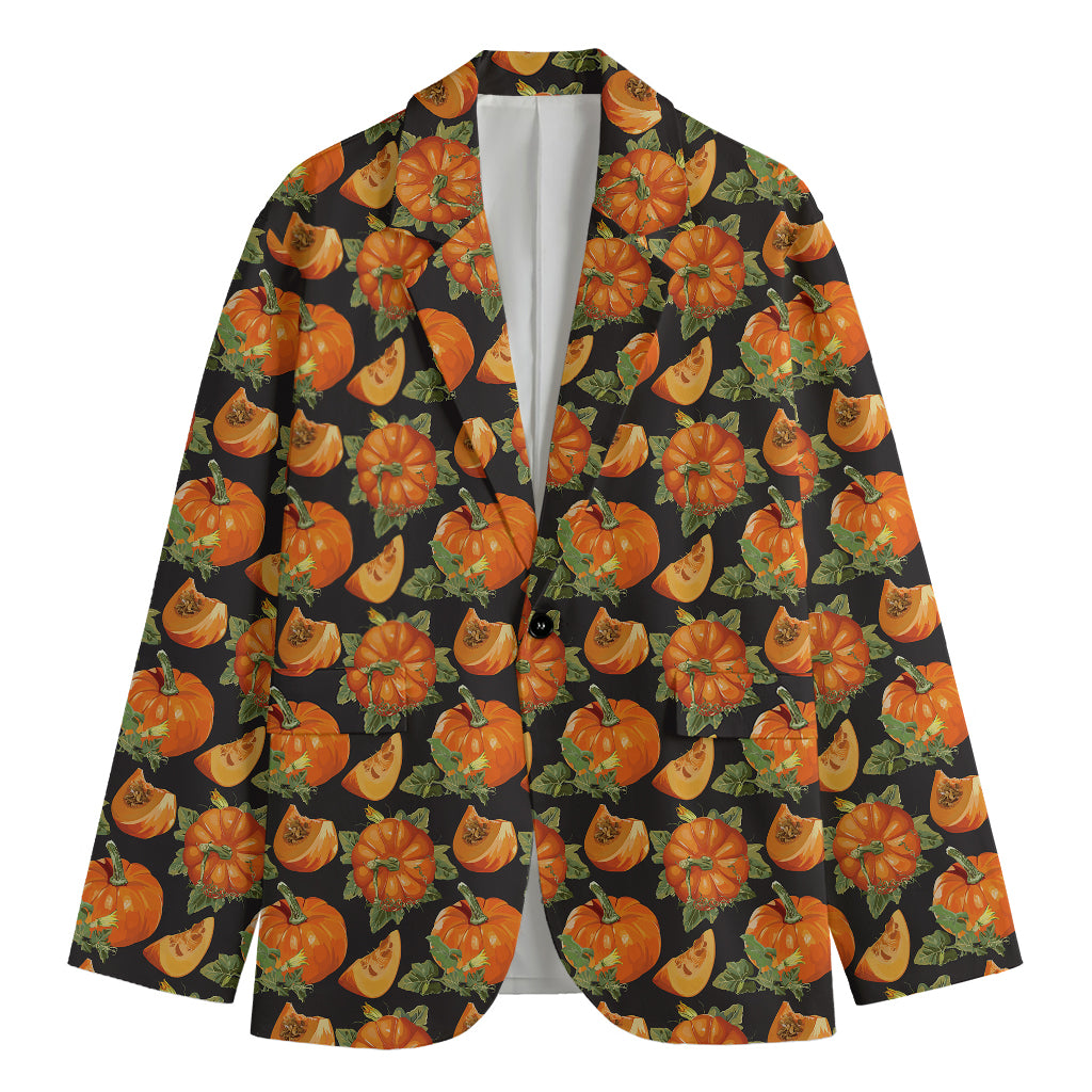 Vintage Pumpkin Pattern Print Men's Blazer