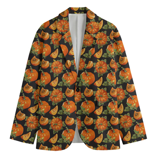 Vintage Pumpkin Pattern Print Men's Blazer