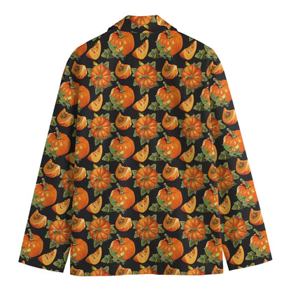 Vintage Pumpkin Pattern Print Men's Blazer