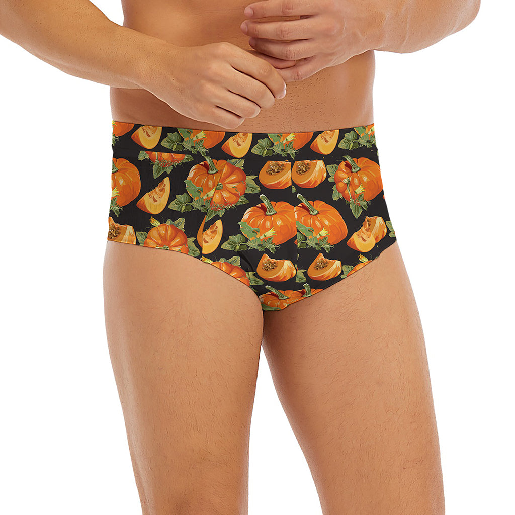 Vintage Pumpkin Pattern Print Men's Briefs