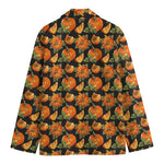 Vintage Pumpkin Pattern Print Men's Cotton Blazer