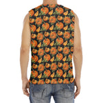 Vintage Pumpkin Pattern Print Men's Fitness Tank Top