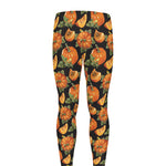Vintage Pumpkin Pattern Print Men's leggings