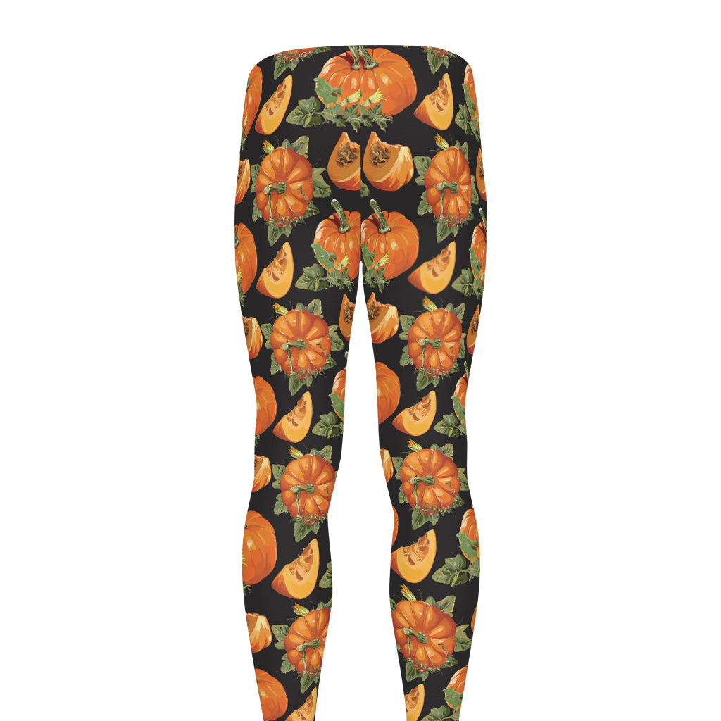 Vintage Pumpkin Pattern Print Men's leggings