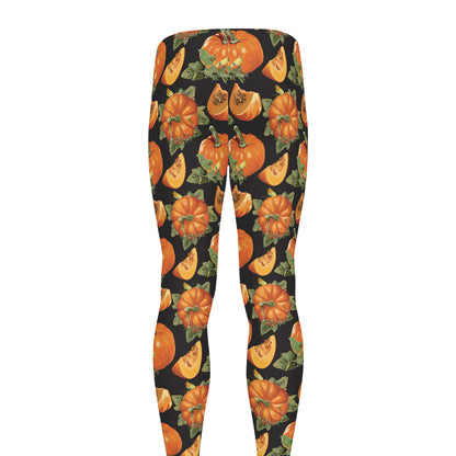 Vintage Pumpkin Pattern Print Men's leggings