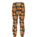 Vintage Pumpkin Pattern Print Men's leggings