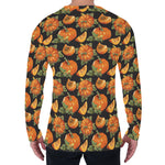 Vintage Pumpkin Pattern Print Men's Long Sleeve T-Shirt
