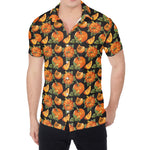 Vintage Pumpkin Pattern Print Men's Shirt
