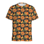 Vintage Pumpkin Pattern Print Men's Sports T-Shirt