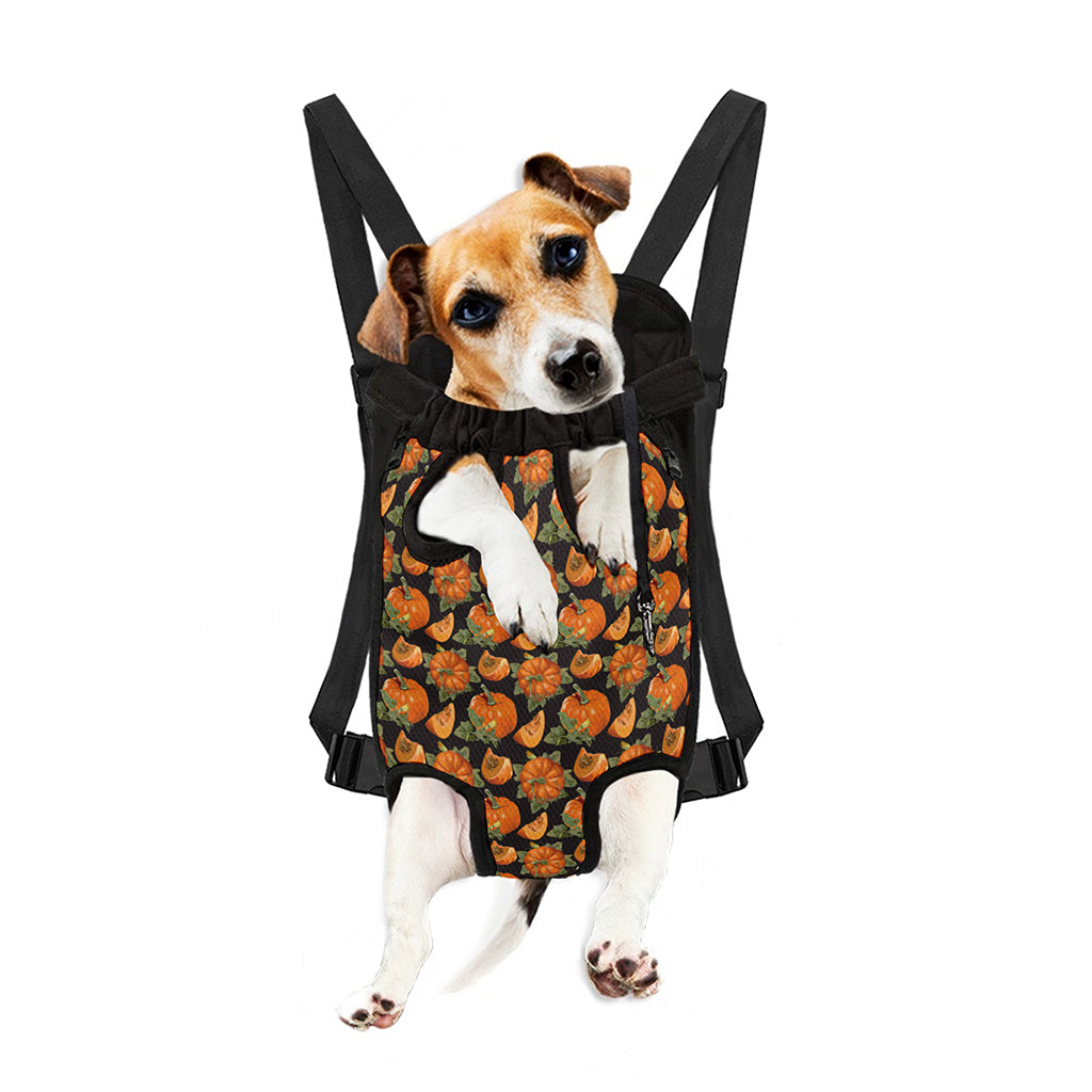 Vintage Pumpkin Pattern Print Pet Carrier Backpack