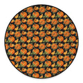 Vintage Pumpkin Pattern Print Round Floor Mat