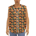 Vintage Pumpkin Pattern Print Sleeveless Baseball Jersey