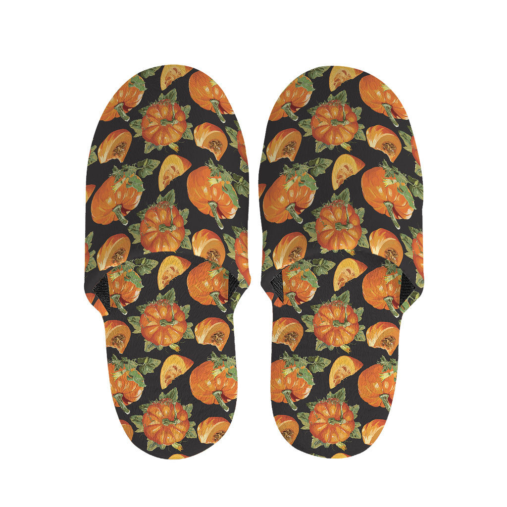 Vintage Pumpkin Pattern Print Slippers