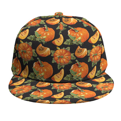 Vintage Pumpkin Pattern Print Snapback Cap