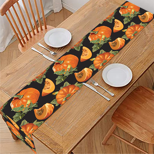 Vintage Pumpkin Pattern Print Table Runner