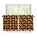 Vintage Pumpkin Pattern Print Tier Curtains