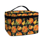 Vintage Pumpkin Pattern Print Travel Makeup Bag
