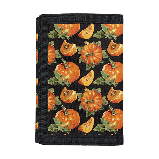 Vintage Pumpkin Pattern Print Trifold Wallet