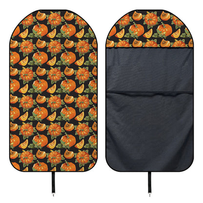 Vintage Pumpkin Pattern Print Waterproof Car Seat Cover