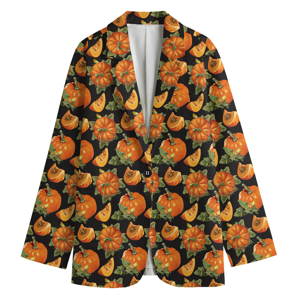 Vintage Pumpkin Pattern Print Women's Blazer