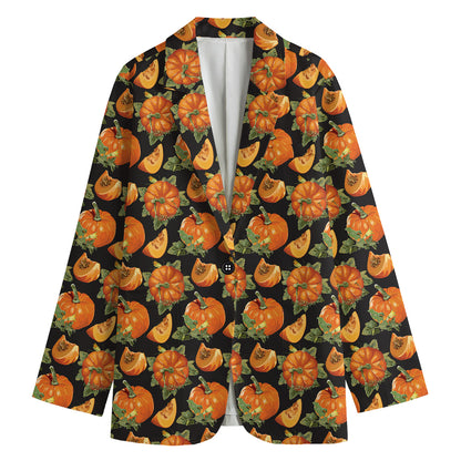 Vintage Pumpkin Pattern Print Women's Blazer