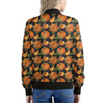 Vintage Pumpkin Pattern Print Women's Bomber Jacket