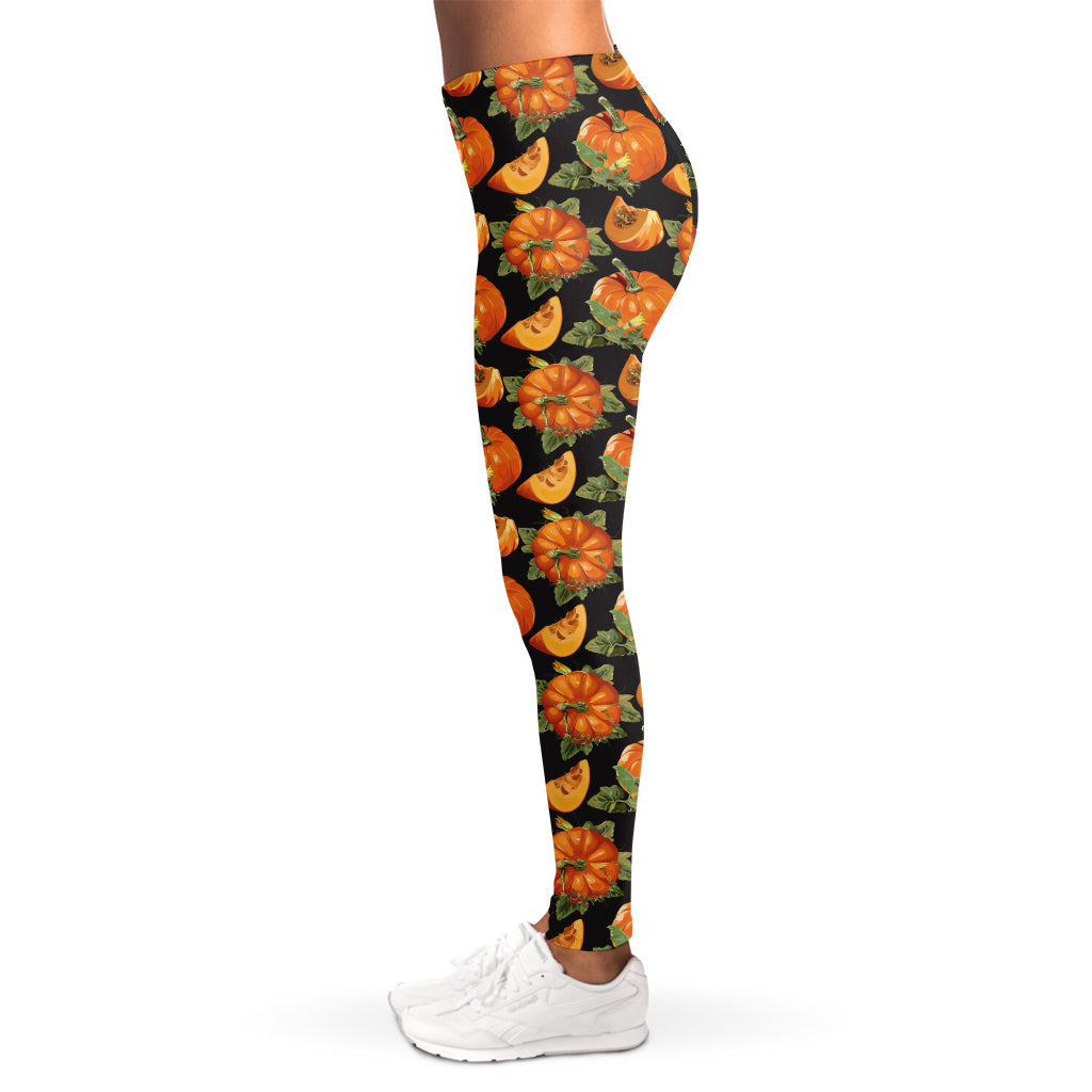 Vintage Pumpkin Pattern Print Women's Leggings