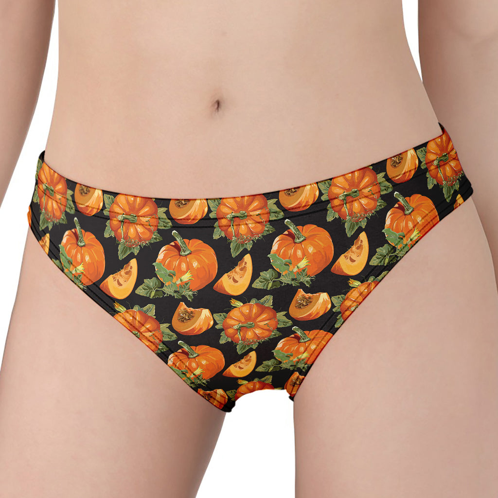 Vintage Pumpkin Pattern Print Women's Panties