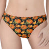 Vintage Pumpkin Pattern Print Women's Thong