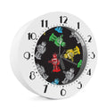 Vintage Robot Pattern Print Alarm Clock