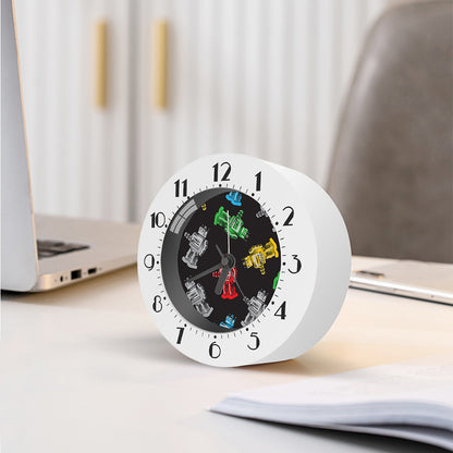 Vintage Robot Pattern Print Alarm Clock