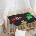 Vintage Robot Pattern Print Baby Crib Sheet