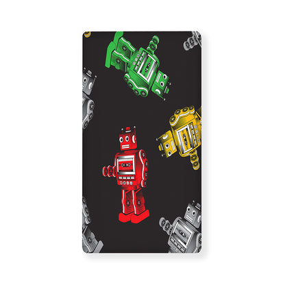 Vintage Robot Pattern Print Baby Crib Sheet