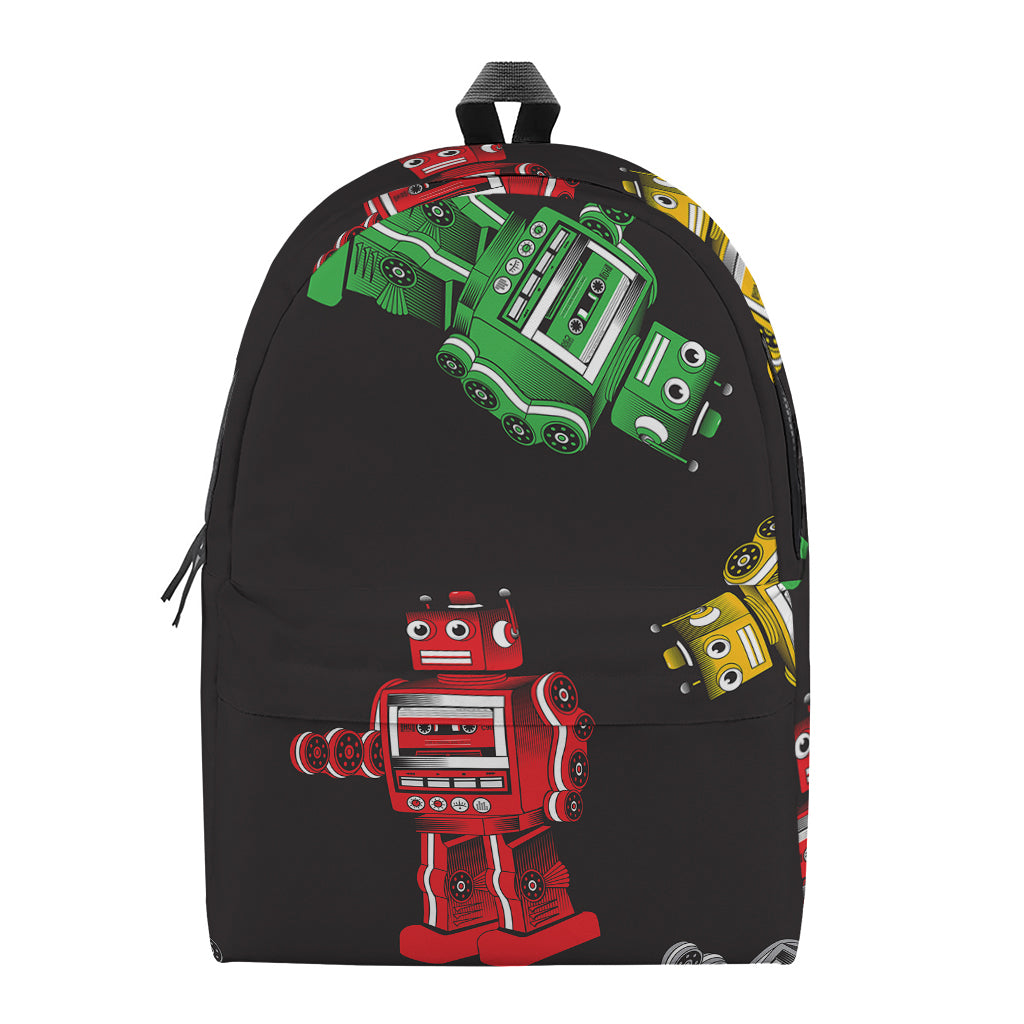 Vintage Robot Pattern Print Backpack