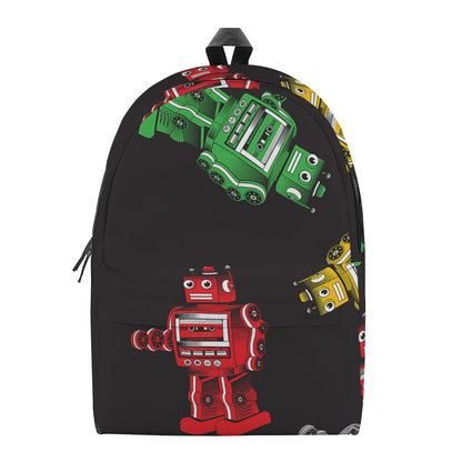 Vintage Robot Pattern Print Backpack