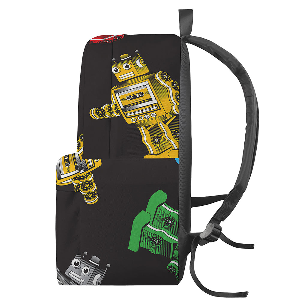 Vintage Robot Pattern Print Backpack