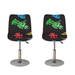 Vintage Robot Pattern Print Bar Stool Covers